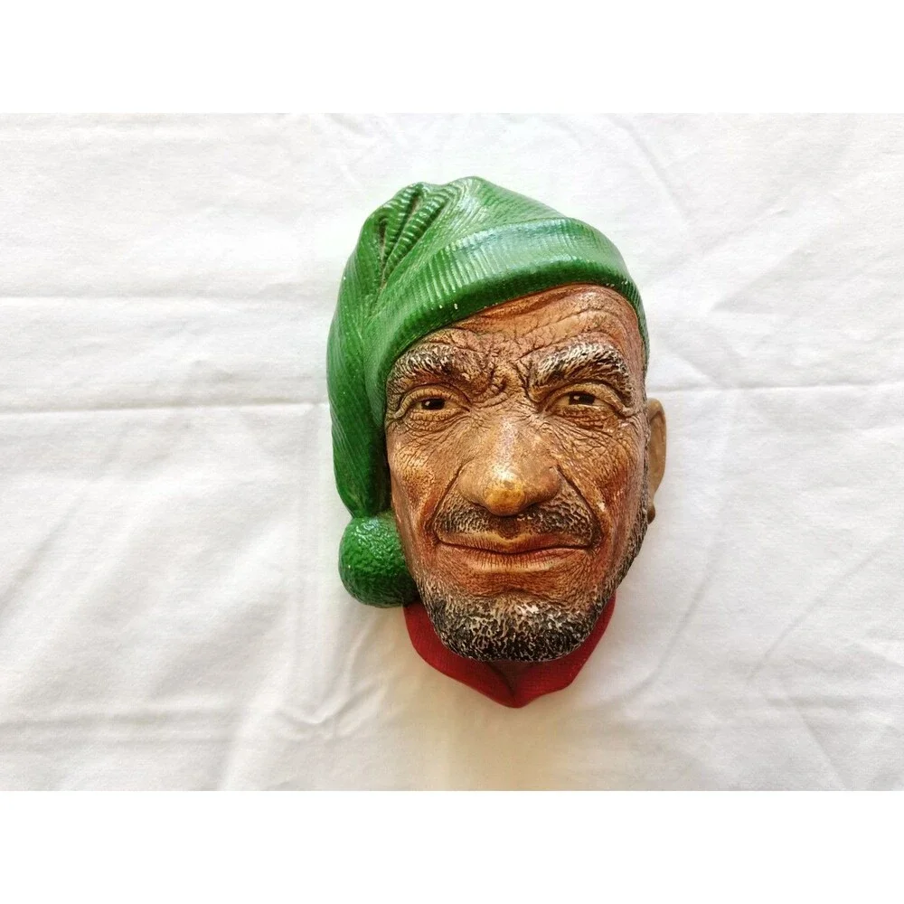Vintage Chalkware Plaster Head Corsican Fisherman Sailor French 5.5